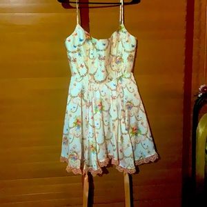 Zipper corset mini dress.